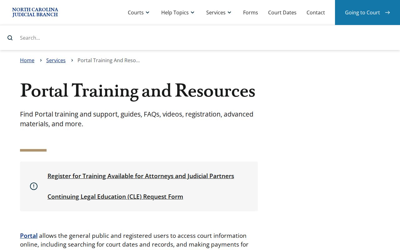 Onslow County case search overview for North Carolina eCourts Smart Search