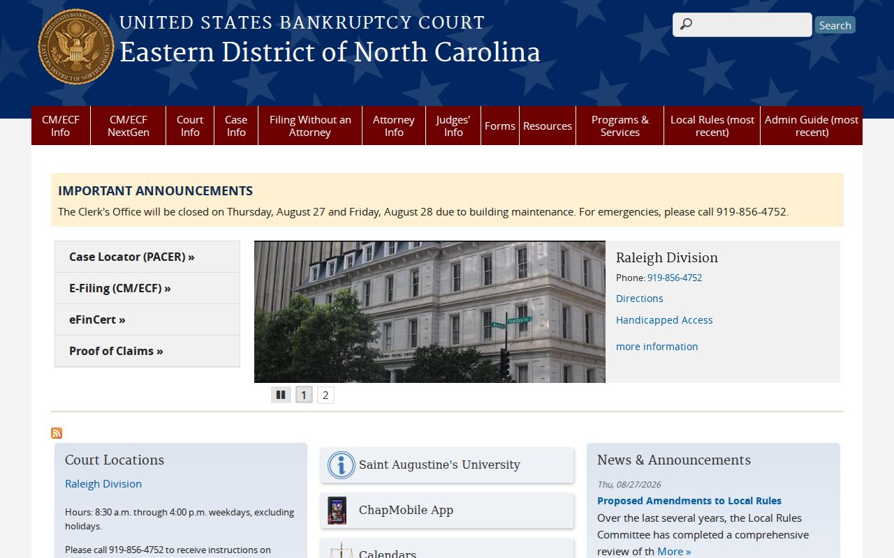 Onslow County court docket bankruptcy court records access